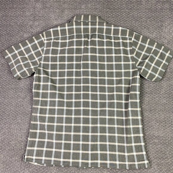Taylor Stitch Hawthorne Shirt Men's 42-44 Gray Check Camp Short Sleeve Button Up - Picture 4 of 11